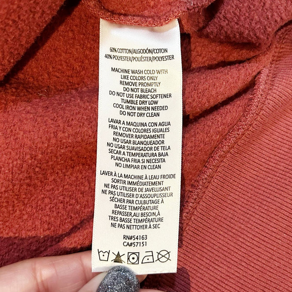 Calvin Klein Cranberry Logo Cotton Sweatshirt Womens Size XS - Picture 3 of 6